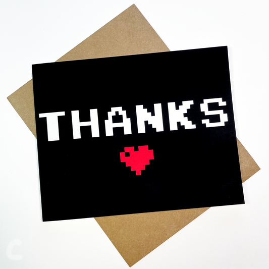 8-Bit Thank You Card