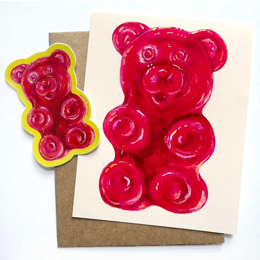 Gummy Bear Notecard