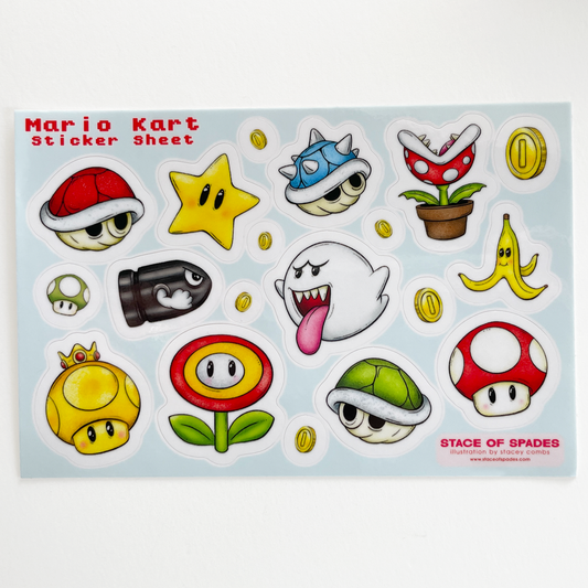 Mario Kart Sticker Sheet