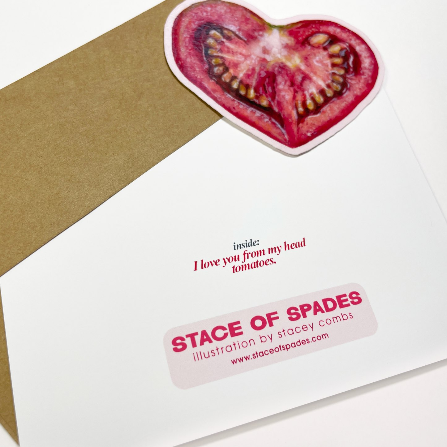 "I Love You From My Head Tomatoes" Greeting Cards & Stickers