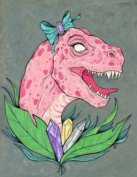 Crystal Dinosaur Print