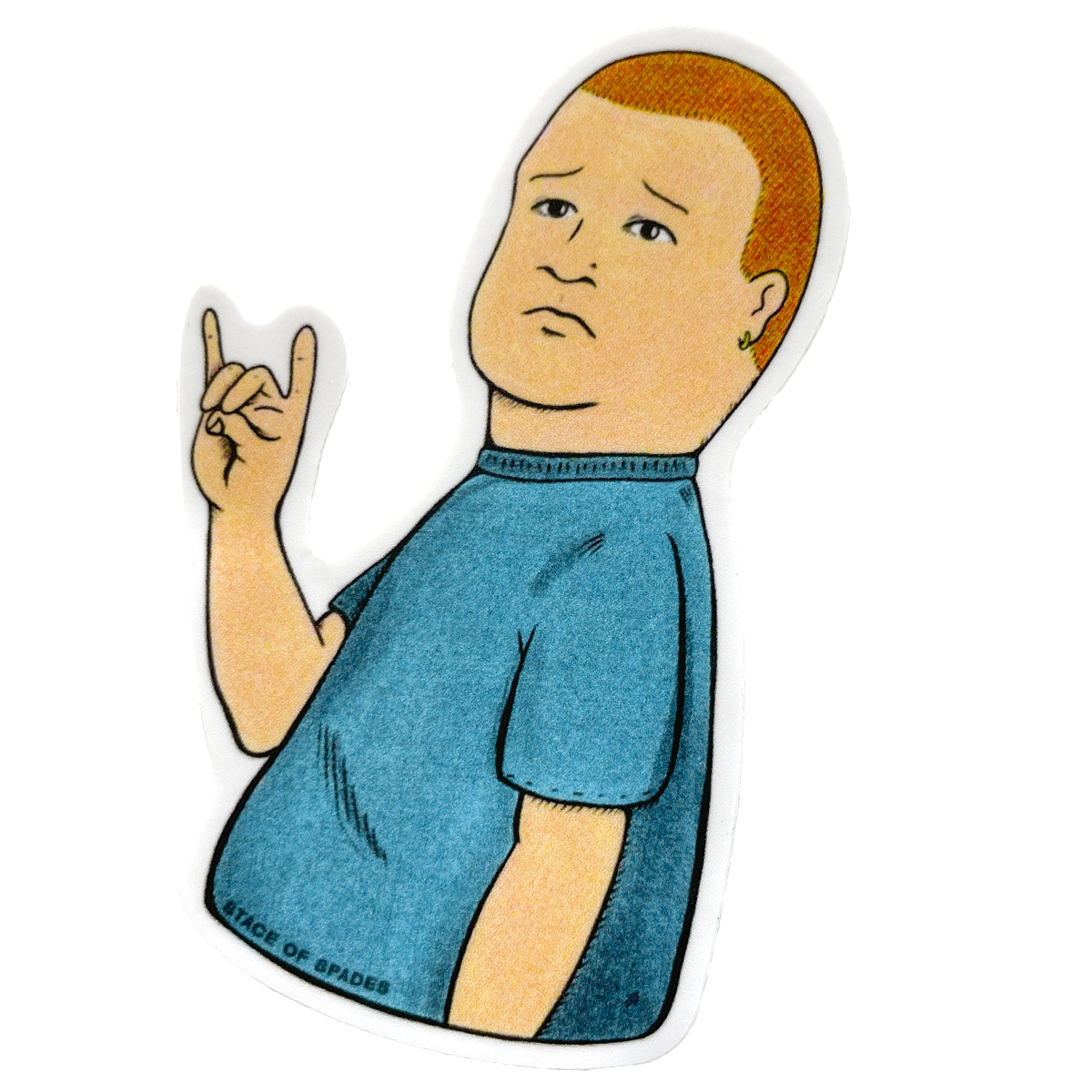 Bobby Hill Devil Horns Sticker