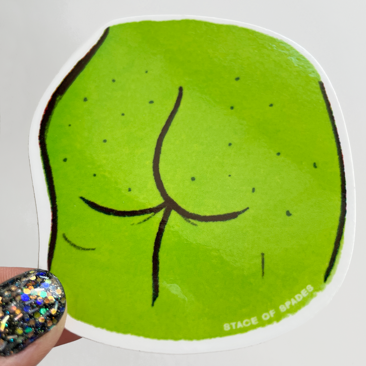 Big Green Butt Sticker