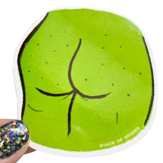Big Green Butt Sticker