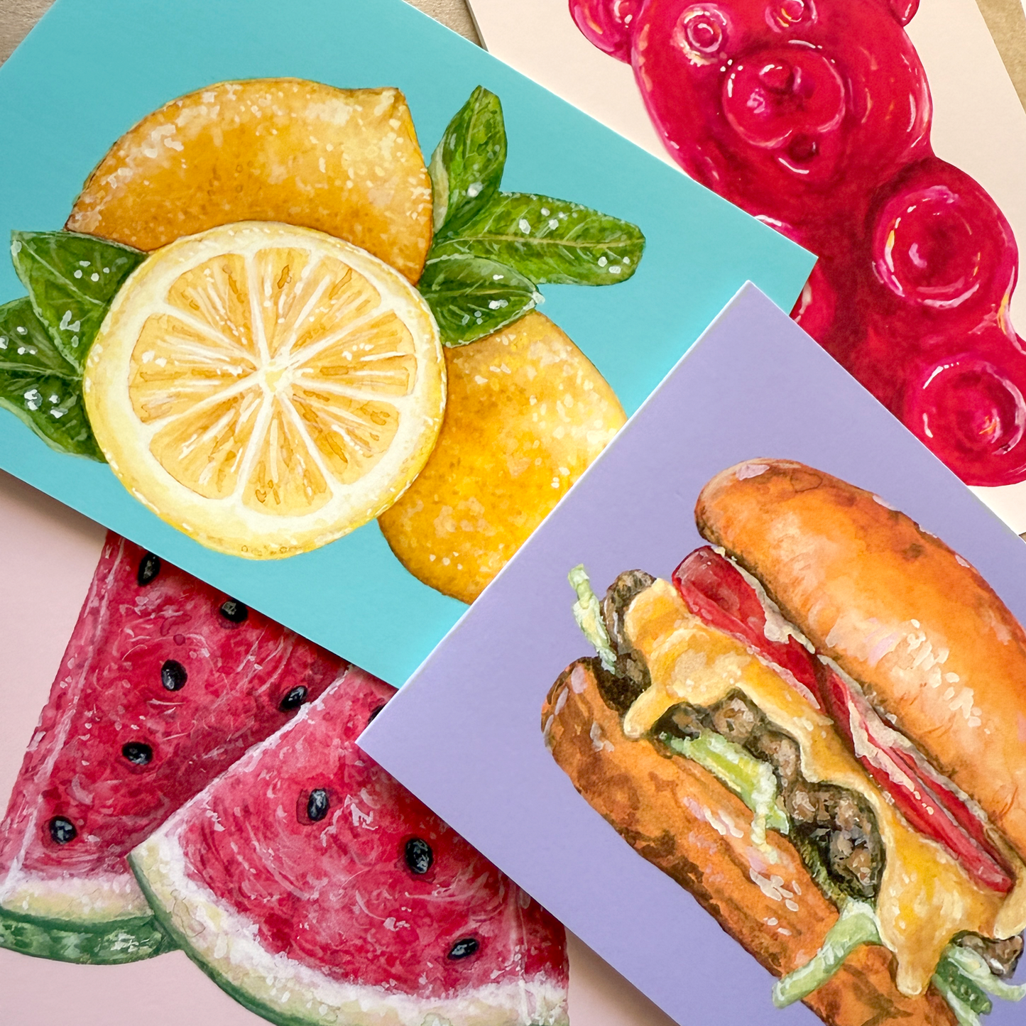Food Illustration Notecards