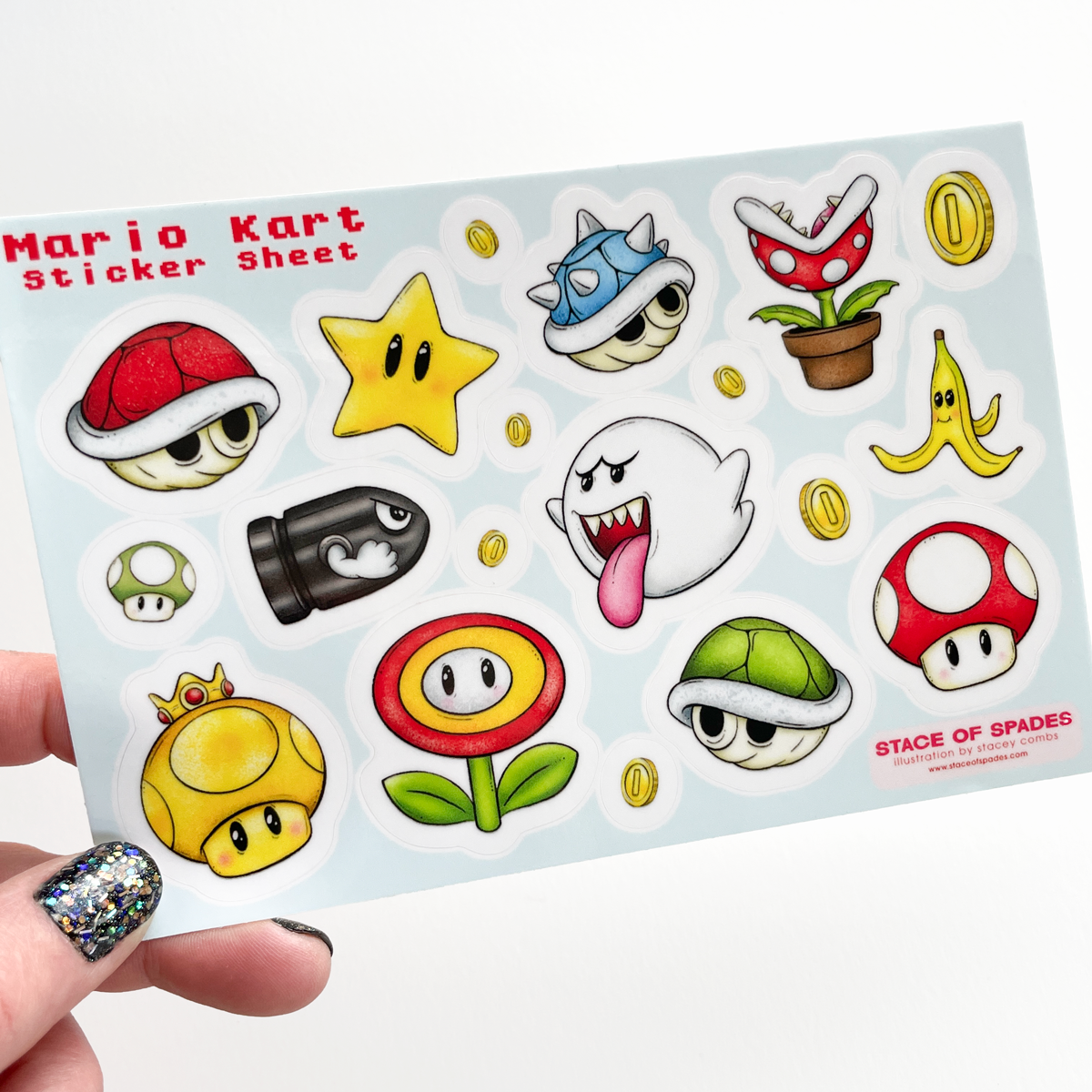 Mario Cart Sticker Chart Mario Kart Sticker Sheet – stace of spades