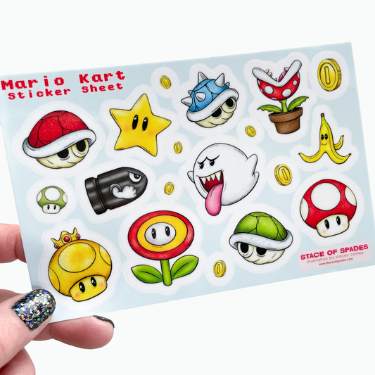 Mario Kart Sticker Sheet