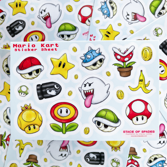 Mario Kart Sticker Sheet