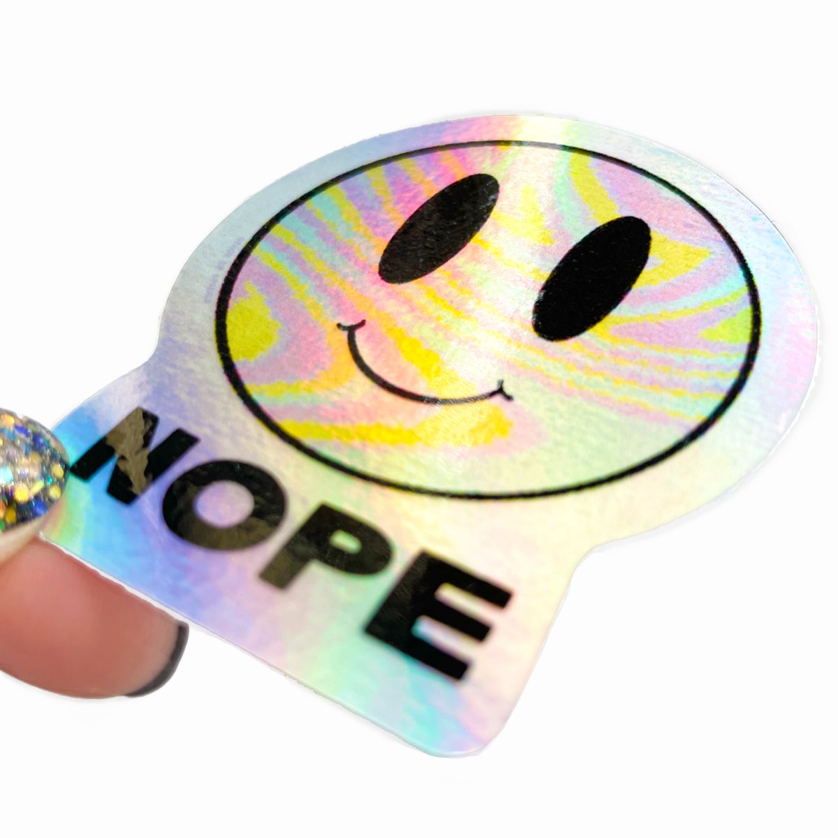 NOPE Smiley Stickers