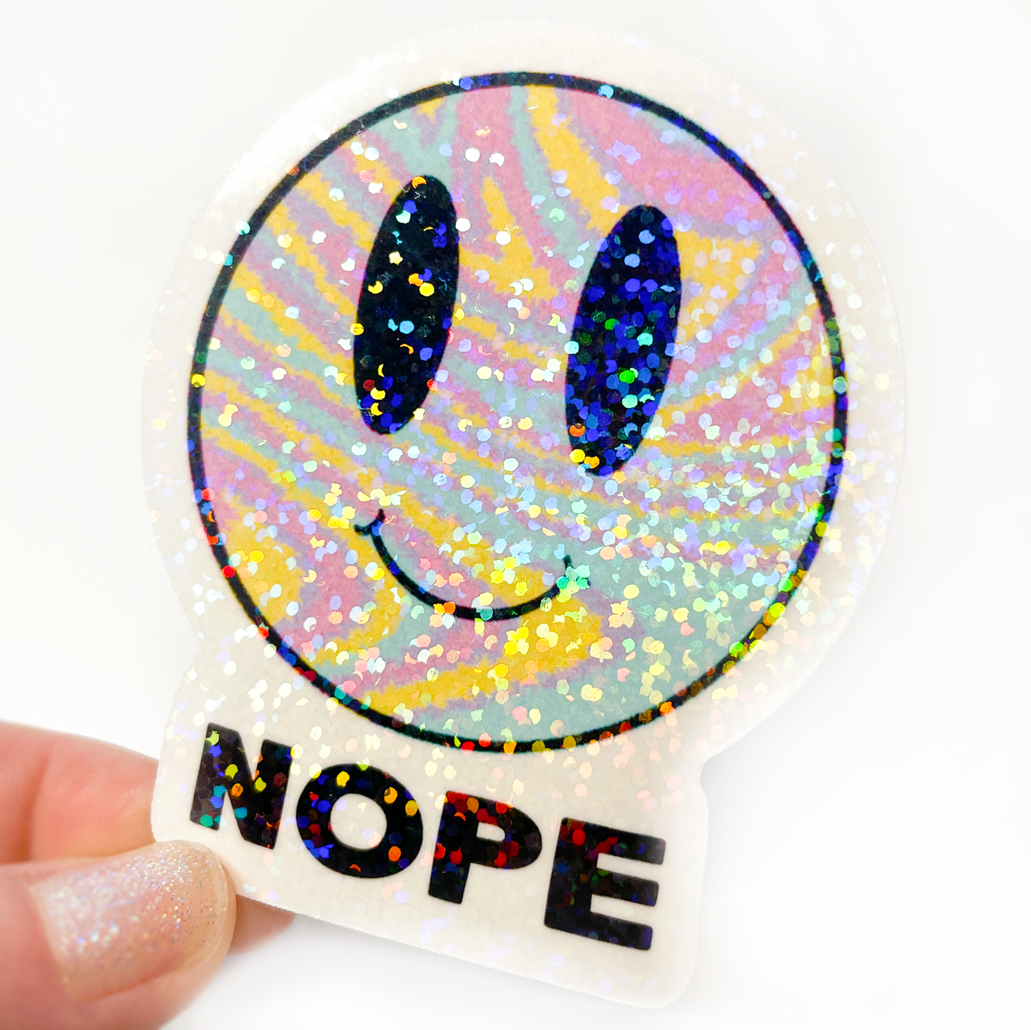 NOPE Smiley Face Stickers