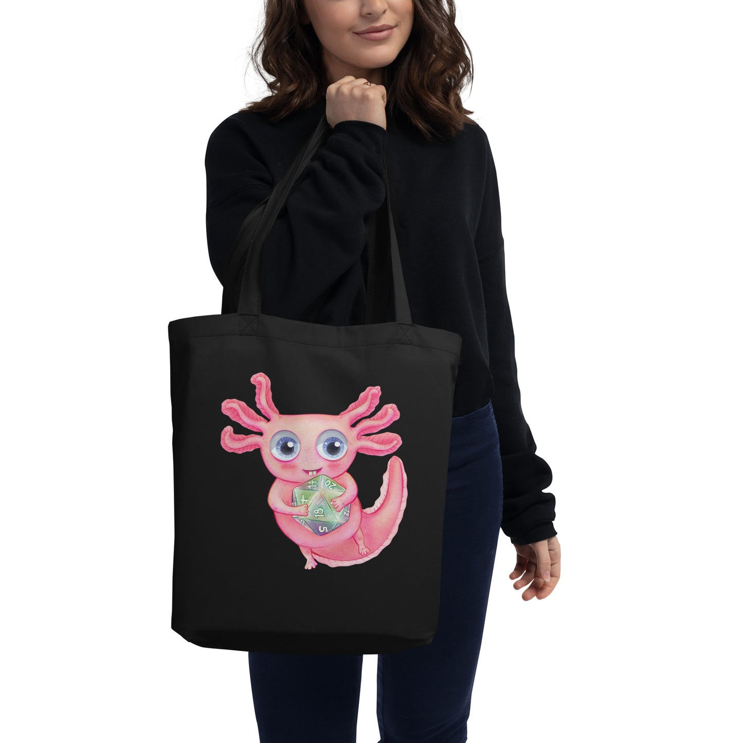 Axolotl with D20 Tote Bag