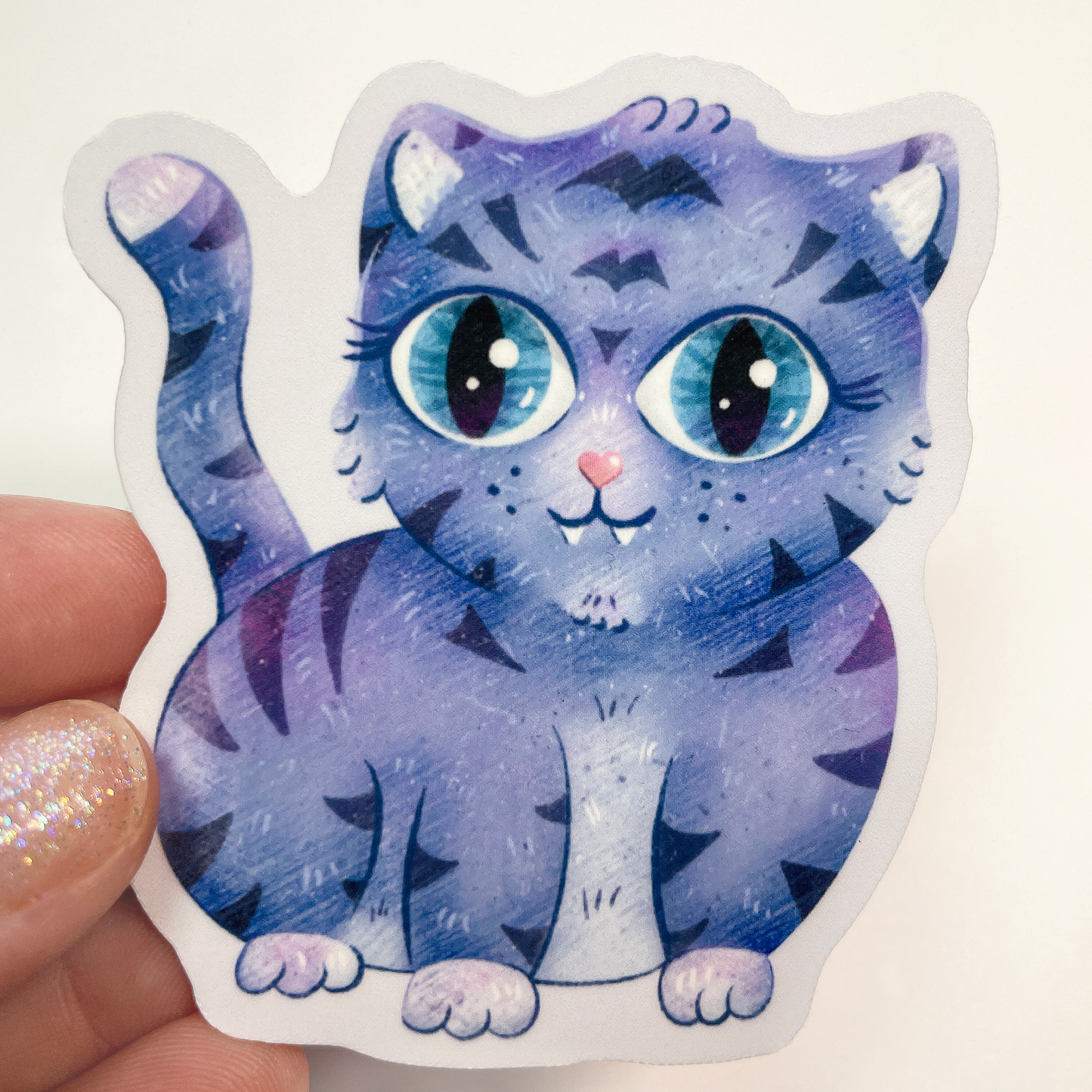 Purple Kitty Cat Stickers