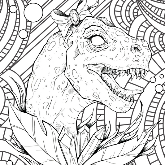 T-Rex Coloring Page (Digital Download)