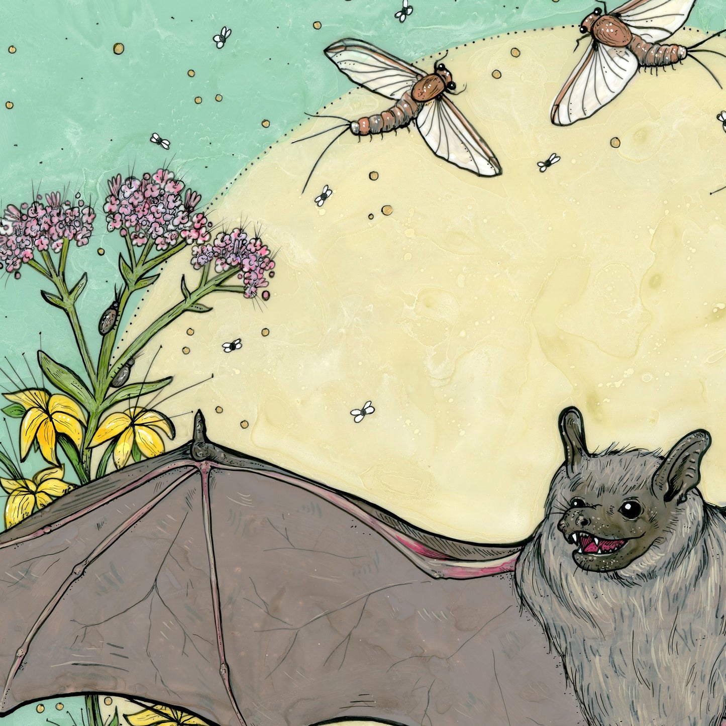 Big Brown Bat Painting