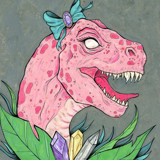 Crystal Dinosaur Print