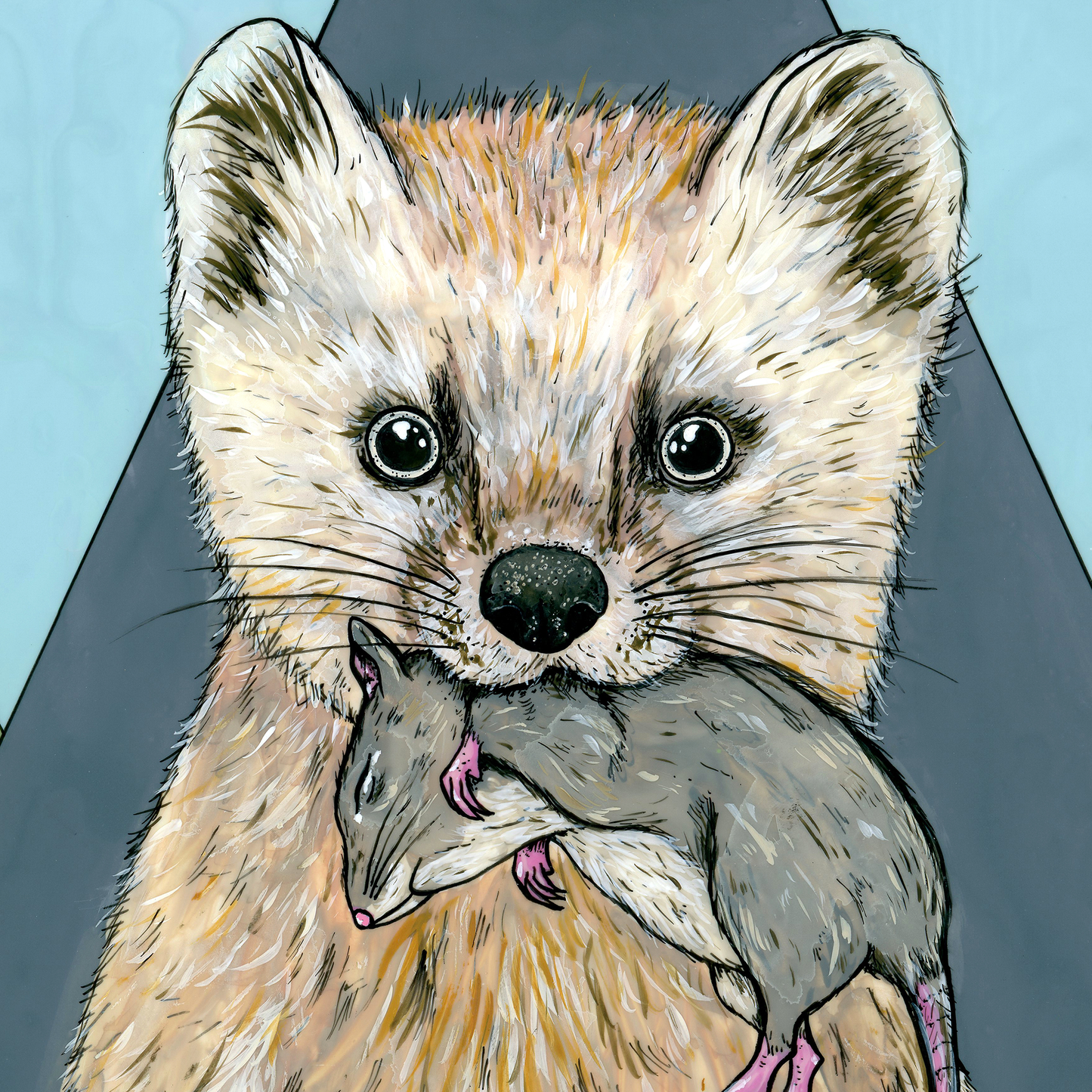 American Marten Painting