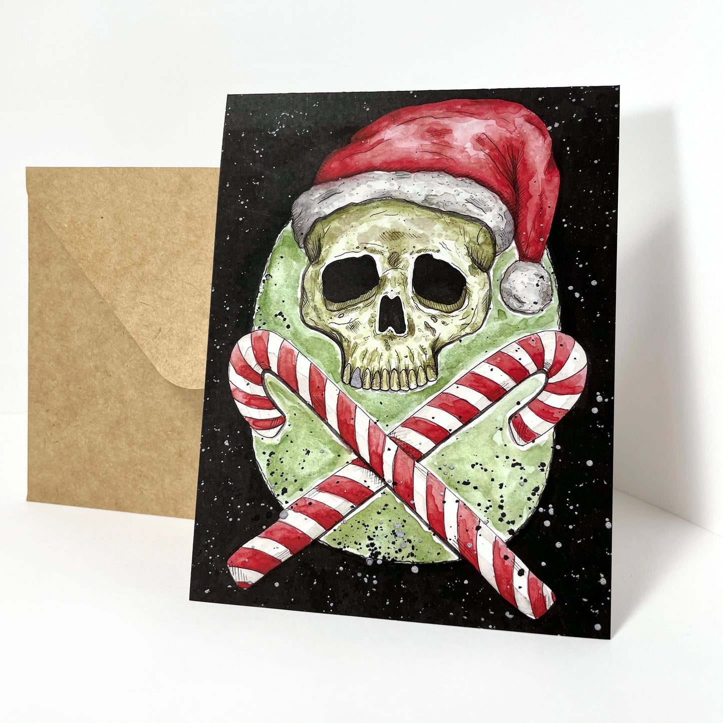 Skull and Crosscanes Card