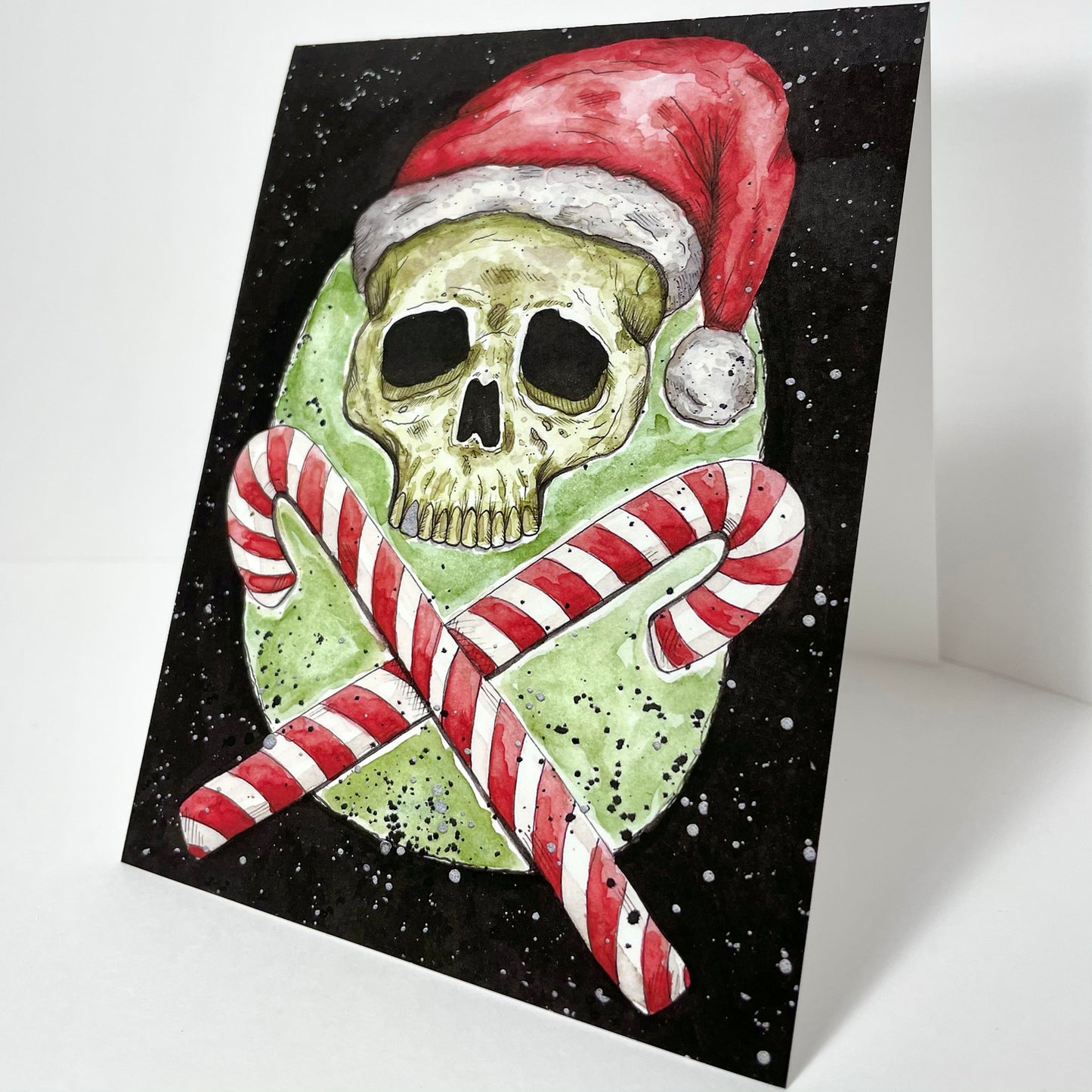 Skull and Crosscanes Card