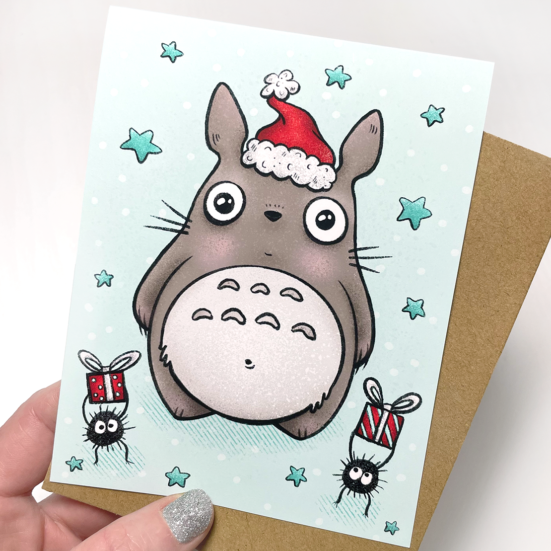 Totoro Holiday Greeting Card