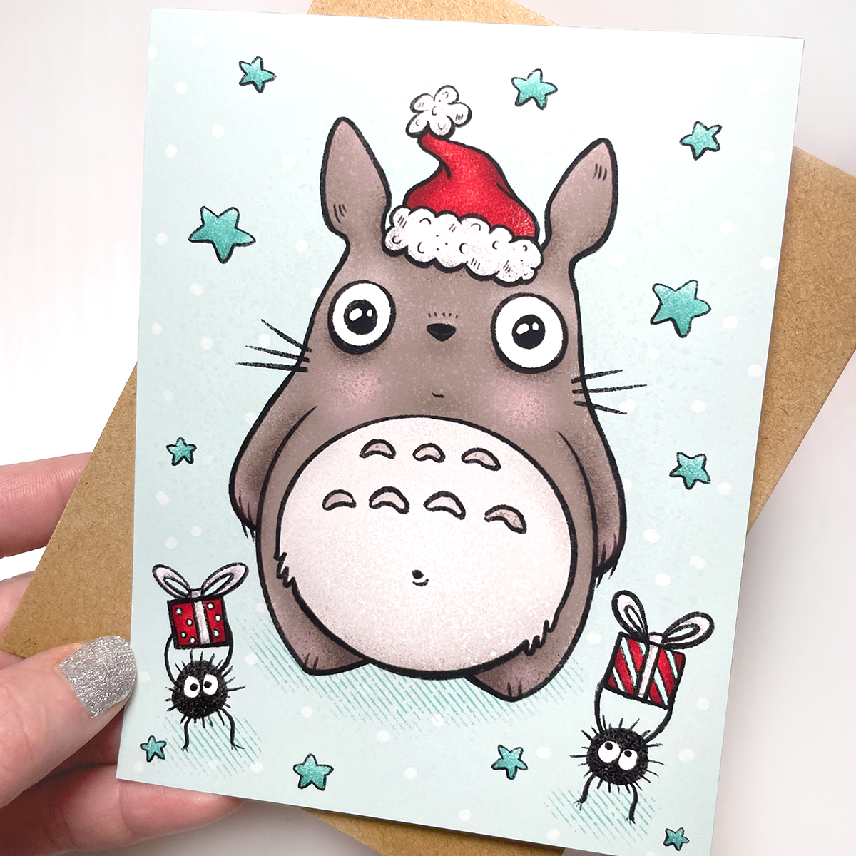 Totoro Holiday Greeting Card